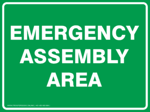 Emergency Signs - EMERGENCY ASSEMBLY AREA