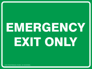 Emergency Signs - EMERGENCY EXIT ONLY