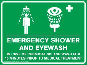 Emergency Signs - EMERGENCY SHOWER AND EYEWASH