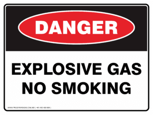 Danger Sign - EXPLOSIVE GAS NO SMOKING