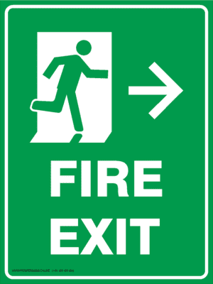 Emergency Signs - FIRE EXIT R/H
