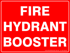 Fire Safety Signs - FIRE HYDRANT BOOSTER