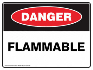 Danger Sign - FLAMMABLE