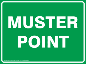 Emergency Signs - MUSTER POINT