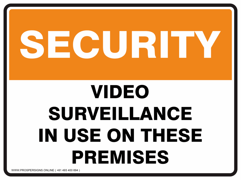 Security Sign - VIDEO SURVEILLANCE IN USE ON THESE PREMISES